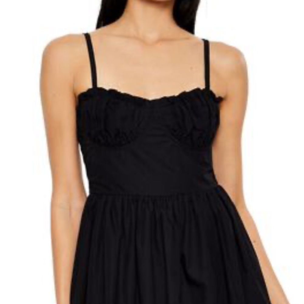 Elegant Black Sweetheart Cami Midi Dress size medium - Picture 5 of 9